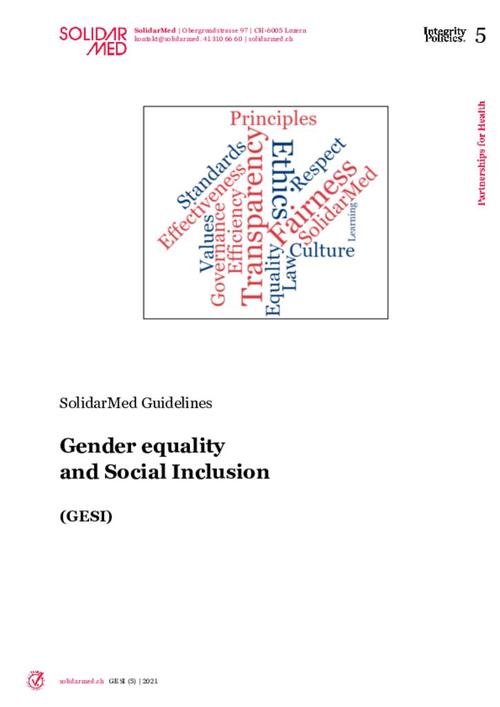 SolidarMed Guidelines | Gender Equality and Social Inclusion GESI
